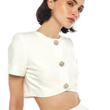 Bea Top & Goldie Skirt White Set