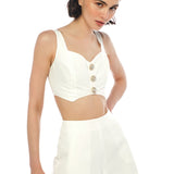 Victoria Top & Dalia Short White Set