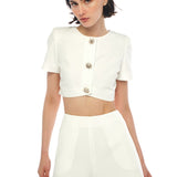Bea Top & Dalia Short White Set