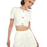 Bea Top & Dalia Short White Set