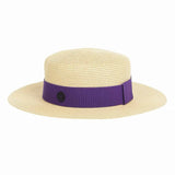 Yuvarlak White Wicker Hat