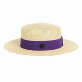 Yuvarlak White Wicker Hat