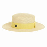 Yuvarlak Cream Wicker Hat