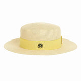 Yuvarlak Cream Wicker Hat